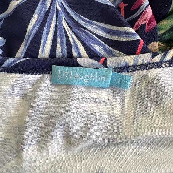 J. McLaughlin Catalina cloth tirpical Floral Flamingo Print Women's Top large - Picture 5 of 6